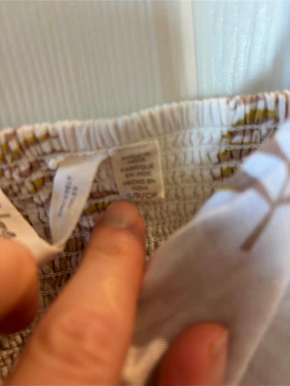 Billabong White Jumpsuit with Tan Palm Print - Picture 3 of 11
